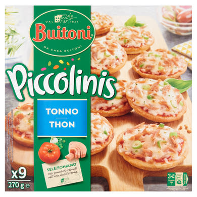 Buitoni Piccolinis Tonno gyorsfagyasztott mini pizza 9 db 270 g