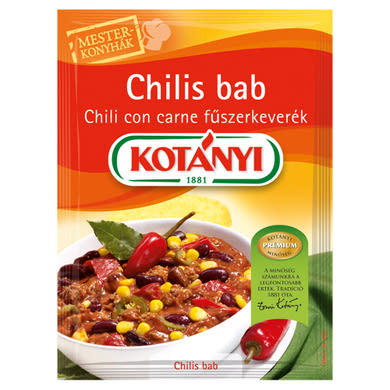 Kotányi Mesterkonyhák chilis bab chili con carne fűszerkeverék