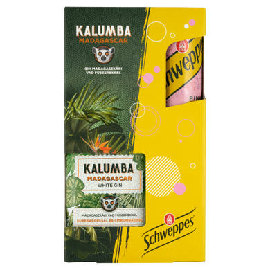 Kalumba Madagascar White gin 37,5% 0,7 l + 2 db Schweppes Pink tonic