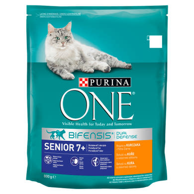 Purina One Senior 7+ teljes értékű állateledel 7 éves és idősebb macskák számára
