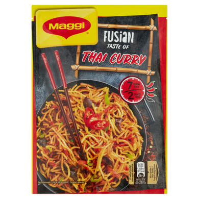 Maggi Fusian Pikáns Thai tészta curry-vel