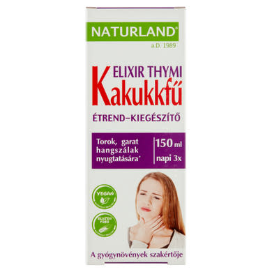 Naturland Elixir Thymi kakukkfű kivonatot tartalmazó folyékony étrend-kiegészítő készítmény 150 ml