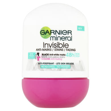 Garnier Mineral Invisible Anti-marks/stains/fading 48 h Fresh Scent izzadásgátló golyós dezodor