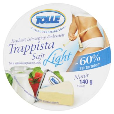 Tolle Light kenhető, zsírszegény, ömlesztett trappista sajt 8 db