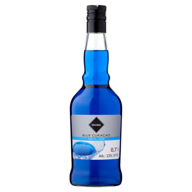 Rioba Blue Curacao narancsízű koktél likőr 22%
