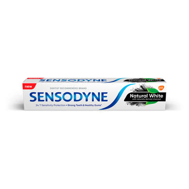 Sensodyne Natural White Charcoal fluoridos fogkrém