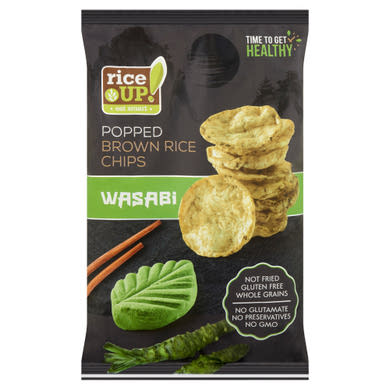 RiceUp! Eat Smart teljes kiÅ‘rlÃ©sÅ± barna rizs chips wasabi Ã­zesÃ­tÃ©ssel