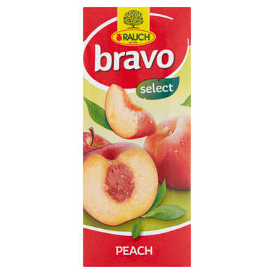 Rauch Bravo Select őszibarack gyümölcsital cukorral és édesítőszerekkel, C-vitaminnal