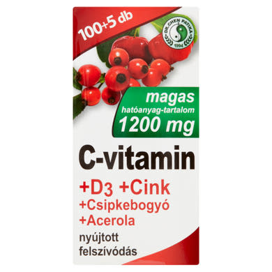 Dr. Chen Patika 1200 mg C-vitamin+D3-vitamin+Cink+Csipkebogyó+Acerola filmtabletta