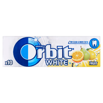 Orbit White Fruit gyÃ¼mÃ¶lcsÃ­zÅ± rÃ¡gÃ³gumi