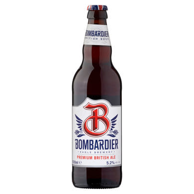 Bombardier import angol ale bitter típusú félbarna sör 5,2%