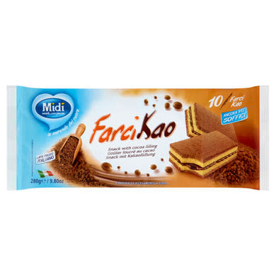 Midi Farci Kao zsírszegény kakaós töltelékű sütő- és édesipari termék 10 x
