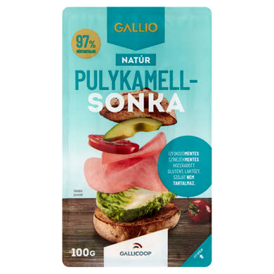 Gallio szeletelt natúr pulykamellsonka 100 g