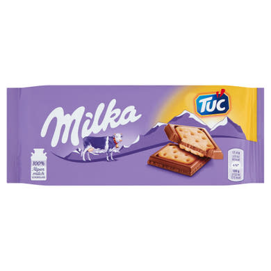 Milka Tuc alpesi tejcsokoládé sós krékerrel