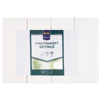 Metro Professional V-hajtogatott kéztörlő 2 rétegű 4 x