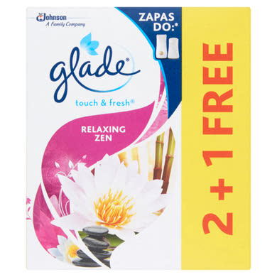 Glade Touch & Fresh Relaxing Zen aeroszolos légfrissítő utántöltő 3 x