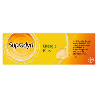 Supradyn Energia Plus pezsgÅ‘tabletta koenzim Q10-zel