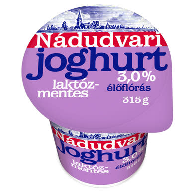 Nádudvari laktózmentes, élőflórás, natúr joghurt 3%