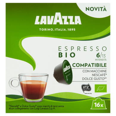 Lavazza Espresso bio őrölt pörkölt kávé kapszulákban 16 x  (12)