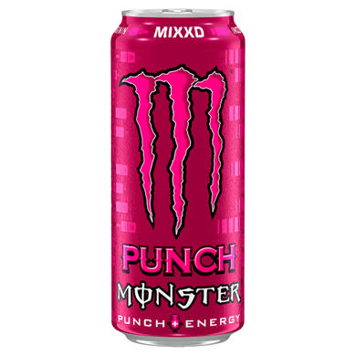 Monster Energy Mixxd Punch szénsavas energiaital cukrokkal és édesítőszerrel