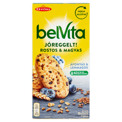 Belvita JóReggelt! rostos, magvas keksz áfonyával és lenmaggal 6 x 45 g