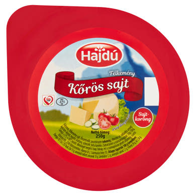 Hajdú Kőrös félzsíros, félkemény sajtkorong