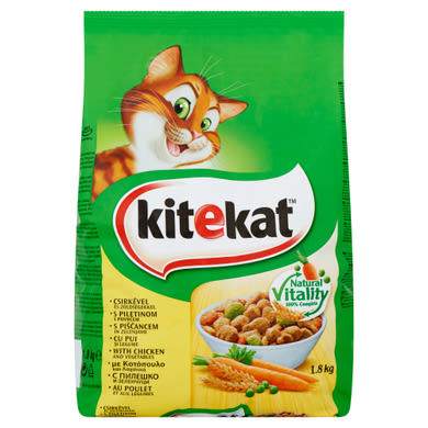 Kitekat száraz állateledel macskák számára csirke-zöldség
