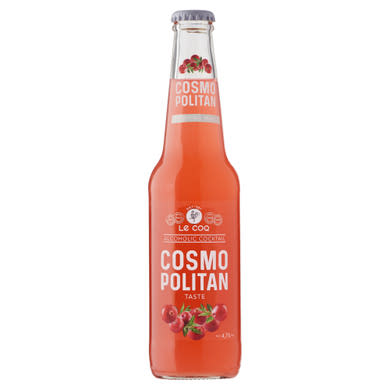 Le Coq Cosmopolitan vörösáfonya, narancs és lime ízű szénsavas alkoholos ital 4,7%