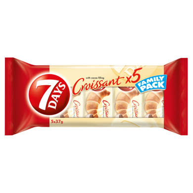 7DAYS kakaós töltelékkel töltött croissant 5 x  (185 g)