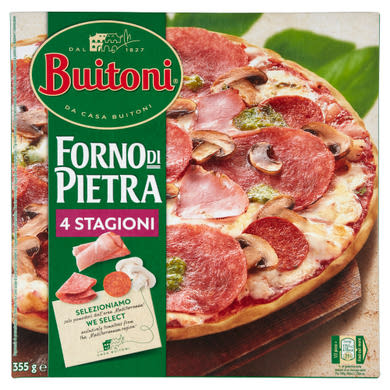 Buitoni gyorsfagyasztott pizza sajttal, szalámival, gombával és főtt füstölt sonkával