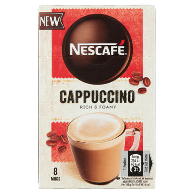 Nescafé Cappuccino azonnal oldódó kávéspecialitás 8 x 15 g