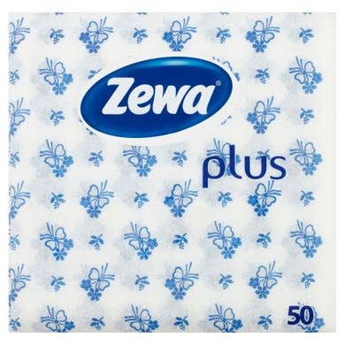 Zewa Plus kék mintás szalvéta 1 rétegű 50 db