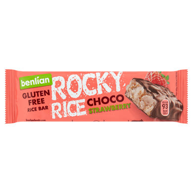 Benlian Rocky Rice eper ízű puffasztott rizsszelet étcsokoládéval bevonva