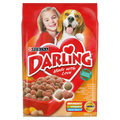Darling teljes értékű állateledel felnőtt kutyák számára szárnyassal 500 g