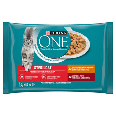 Purina One Sterilcat teljes értékű állateledel felnőtt macskák számára 4 x 85 g (340 g)