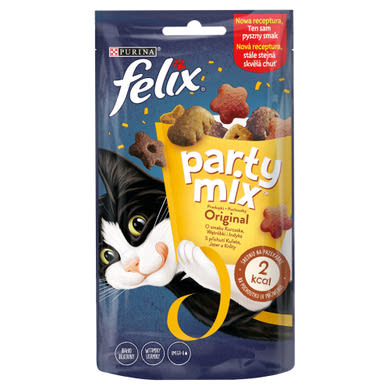 Felix Party Mix Original kiegészítő állateledel macskáknak csirke, máj és pulyka ízesítéssel