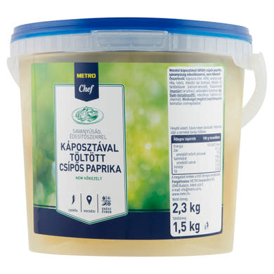 Metro Chef káposztával töltött csípős paprika savanyúság édesítőszerrel