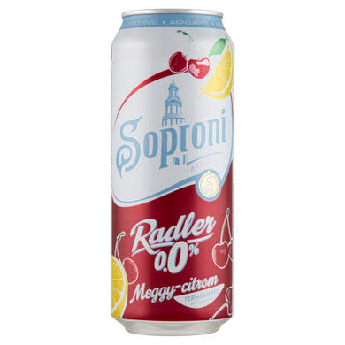 Soproni Radler meggy-citromos alkoholmentes sörital