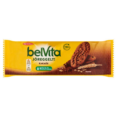 Belvita JóReggelt! kakaós, gabonás, omlós keksz csokoládédarabokkal