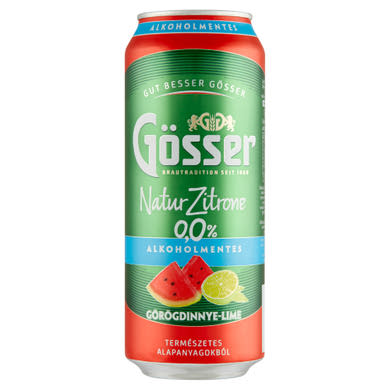 Gösser Natur Zitrone görögdinnye-lime ízű alkoholmentes sörital