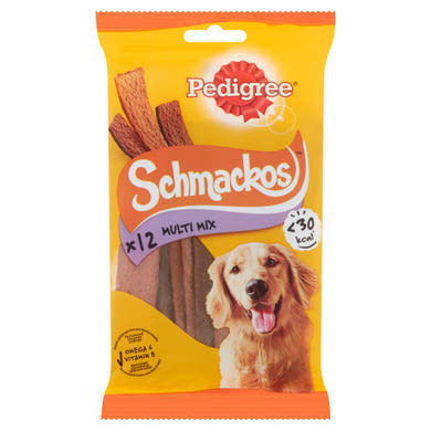 Pedigree Schmackos Multi Mix kiegészítő állateledel felnőtt kutyák számára 12 db 86 g