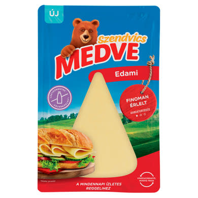 Medve Szendvics félzsíros, félkemény, szeletelt edami sajt