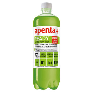 Apenta+ Ready alma-kiwi ízű szénsavmentes energiaszegény üdítőital vitaminokkal 750 ml