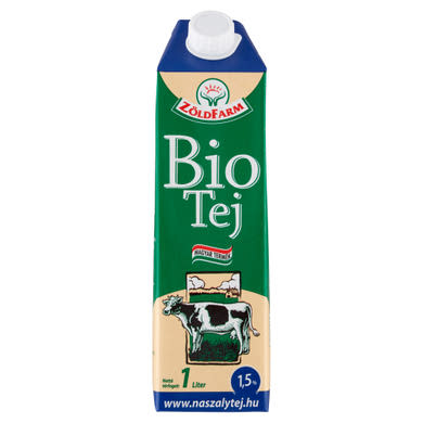 Zöldfarm BIO UHT zsírszegény tej 1,5%