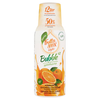 FruttaMax Light Bubble¹² narancs gyümölcsszörp édesítőszerekkel