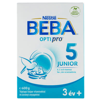 Beba Optipro 5 Junior tejalapú italpor vitaminokkal és ásványi anyagokkal 3 év+