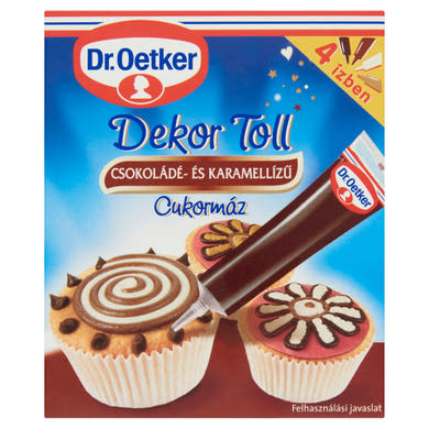 Dr. Oetker Dekor Toll csokoládé- és karamellízű cukormáz 4 x