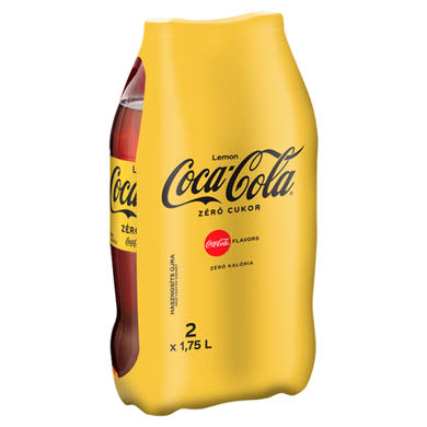 Coca-Cola Zero cola- és citromízű energiamentes szénsavas üdítőital édesítőszerekkel 2 x 1,75 l