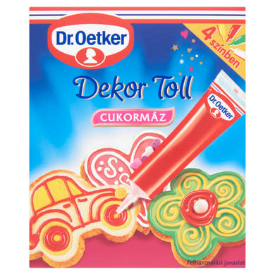 Dr. Oetker Dekor Toll cukormáz 4 színben 4 db 76 g