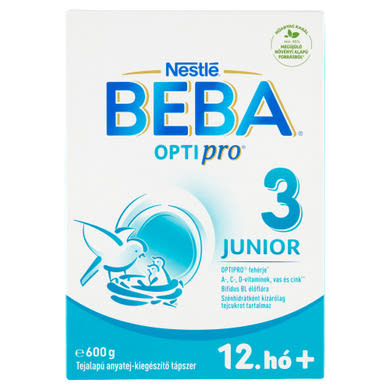 Beba Optipro 3 Junior tejalapú anyatej-kiegészítő tápszer 12. hó+
